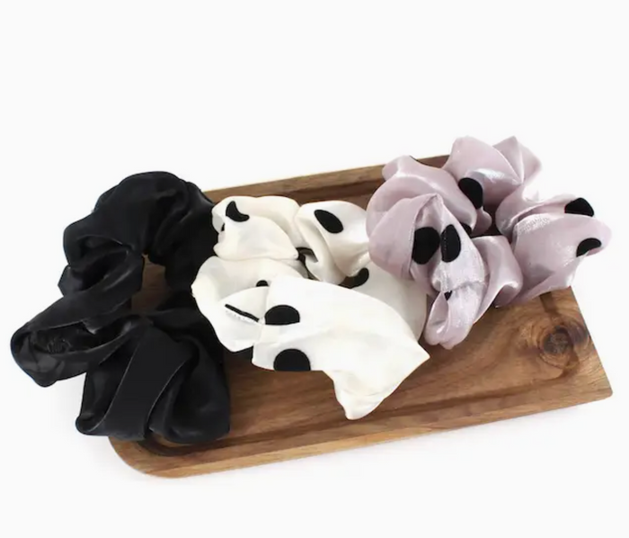Polka Dots Hair Scrunchies (Set of 3)