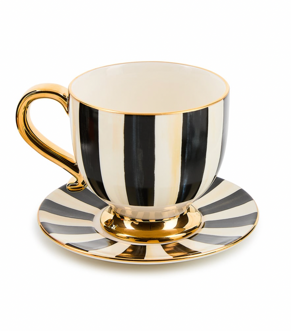 Courtly Stripe Cappuccino Cup