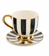 Courtly Stripe Cappuccino Cup