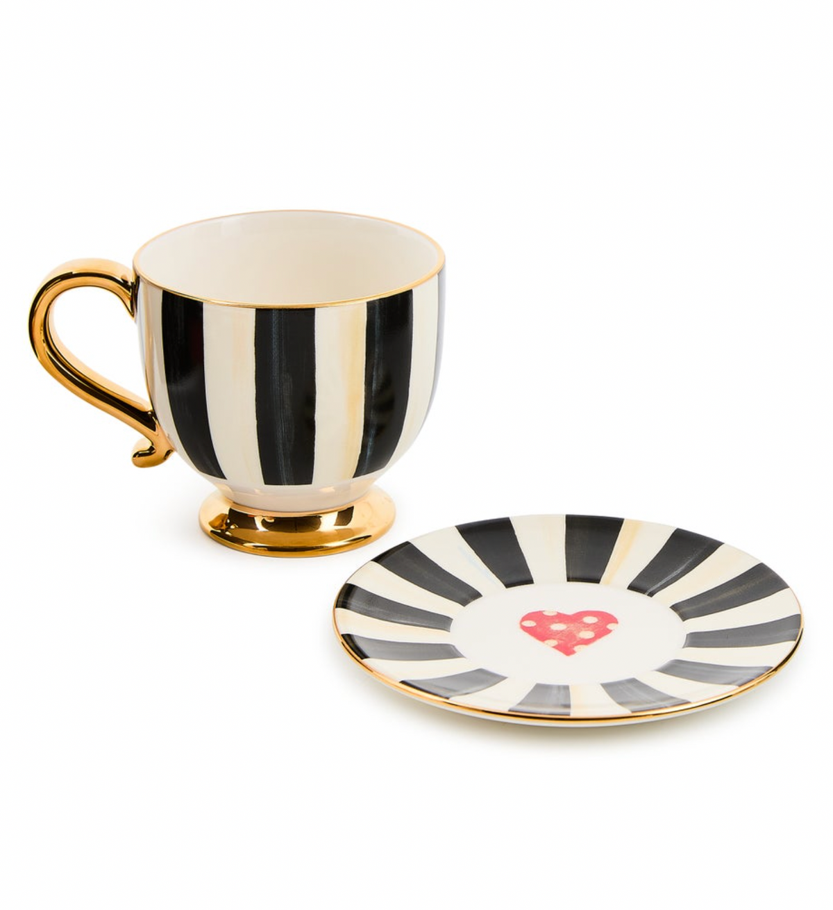 Courtly Stripe Cappuccino Cup