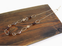 Glass Beads Chain Link Necklace