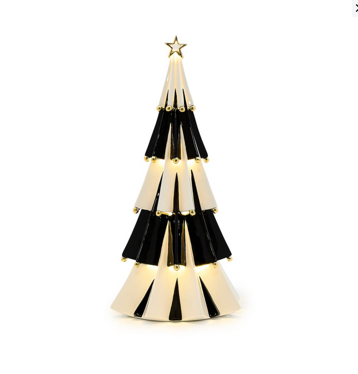 Courtly Noel Ceramic Illuminated Tree