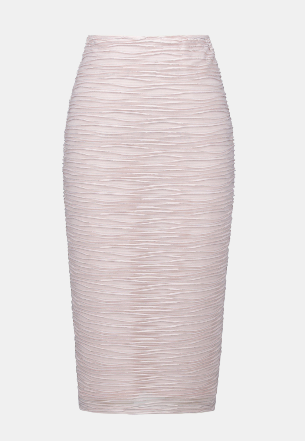 Lurex Cascade Knit Pull-On Pencil Skirt