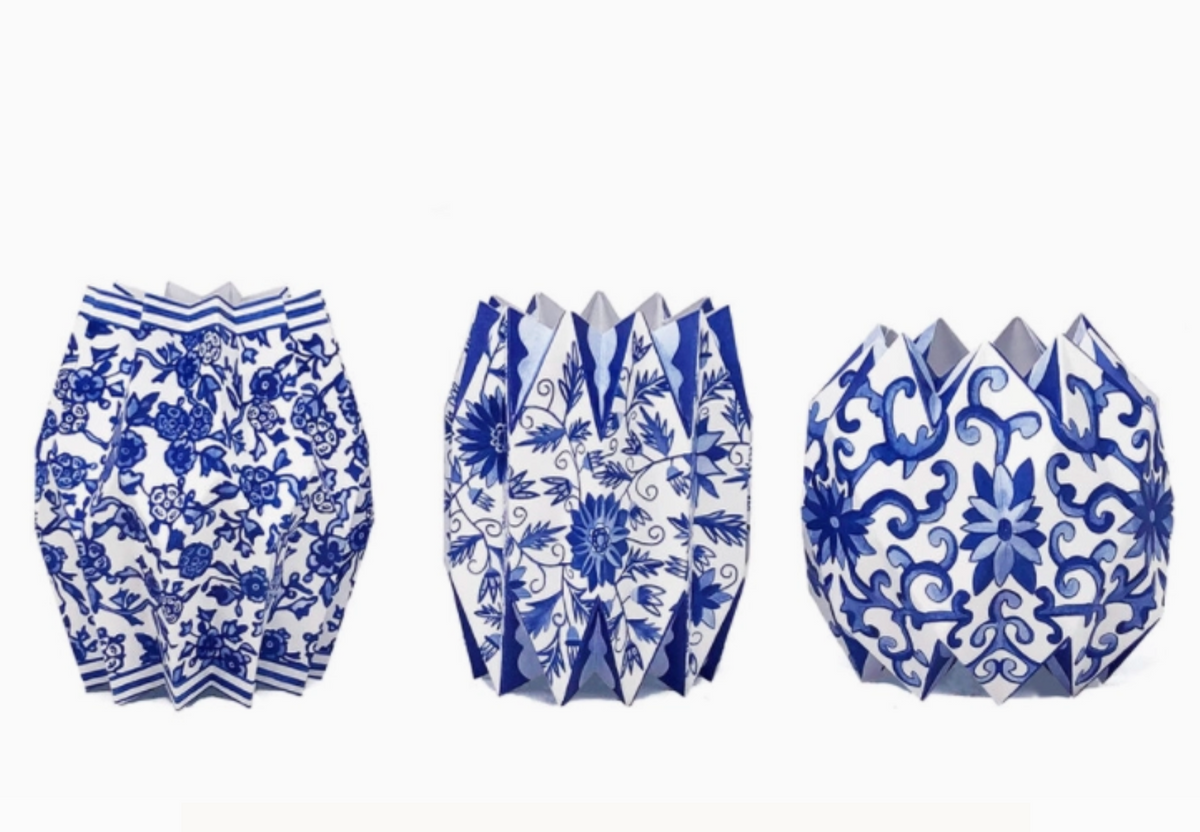 Chinoiserie Paper Vase Wraps