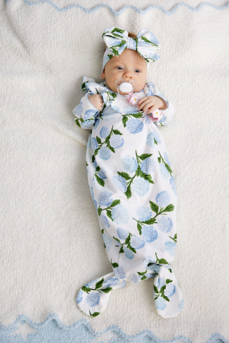 Blue Scallop Chenille Blanket