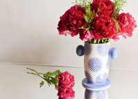 Iris Blue Large Cylinder Vase