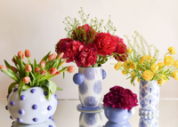 Iris Blue Large Cylinder Vase