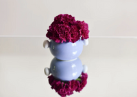 Iris Blue Med. Round Vase