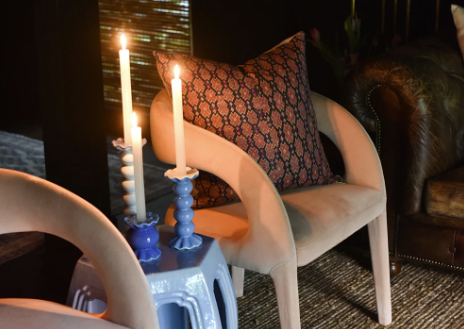 Smoke Large Ruffle Candle Holder