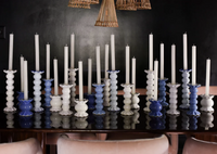 Smoke Large Ruffle Candle Holder