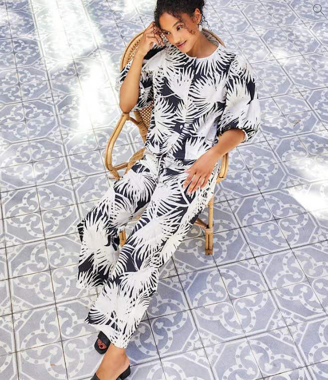 Puff Sleeve Button-Front Shirt
