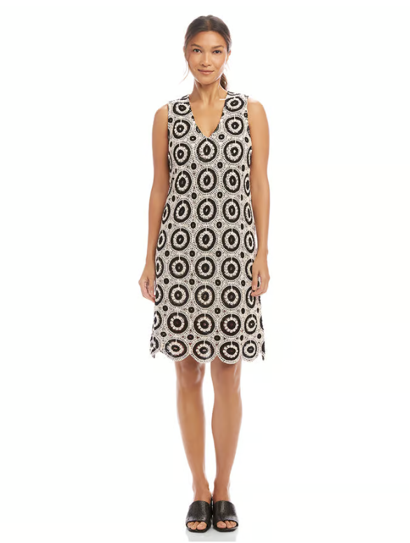 Sleeveless Crochet Shift Dress