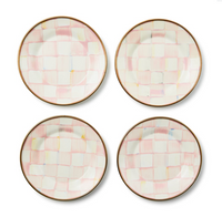 Rosy Check Appetizer Plates, Set of 4