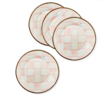 Rosy Check Appetizer Plates, Set of 4