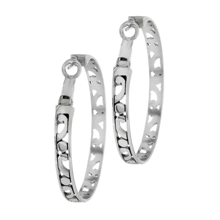 Contempo Large Hoop Earrings - Silver