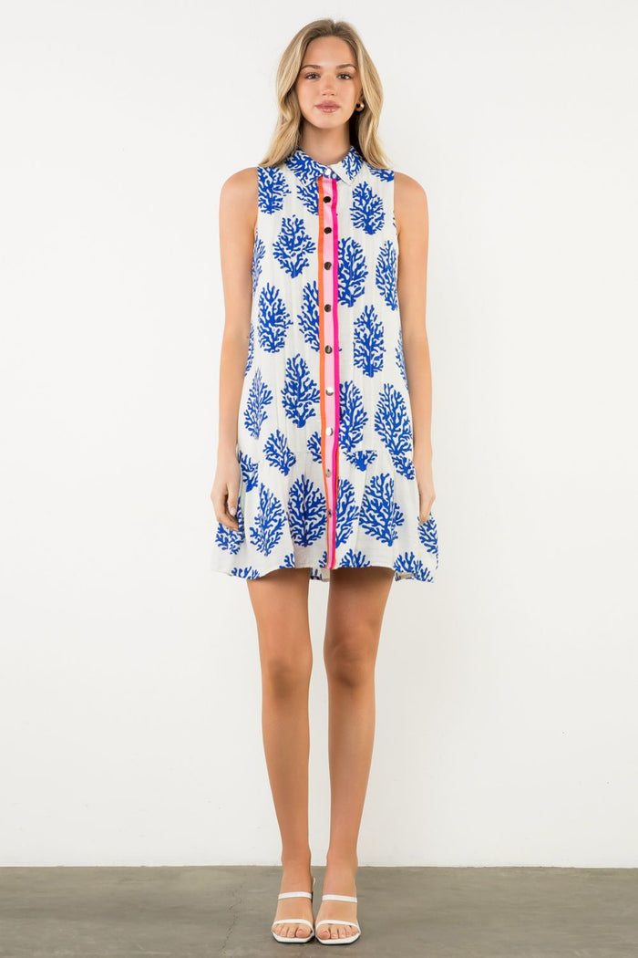 Sleeveless Print Dress