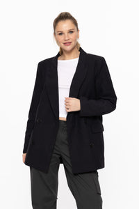 Oversized Cotton Blend Blazer