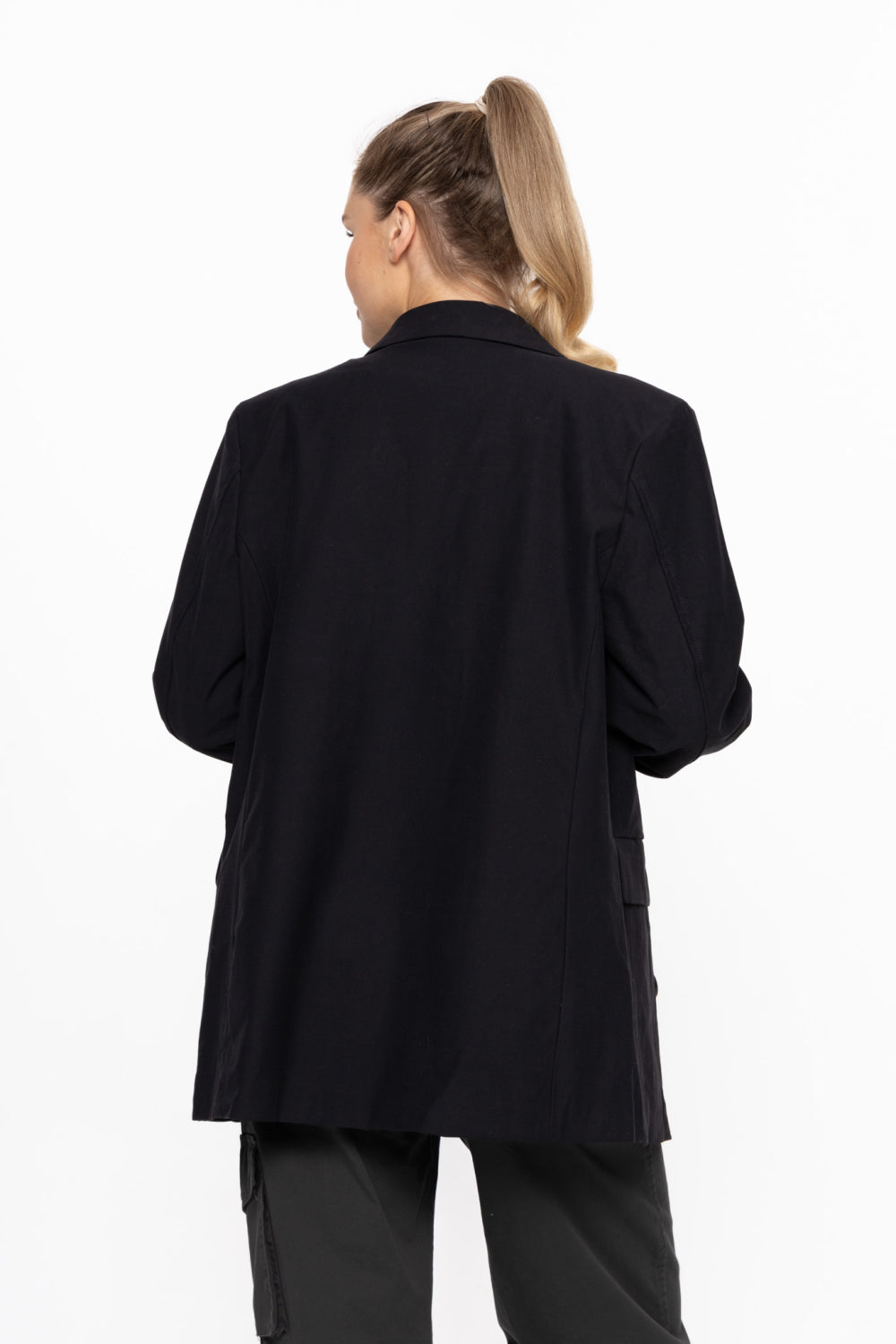 Oversized Cotton Blend Blazer