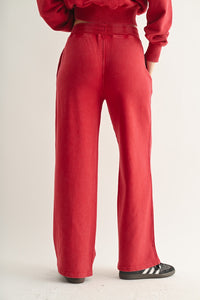 Mineral Wash Luxe Wide-Leg Sweatpants