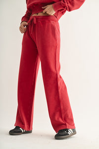 Mineral Wash Luxe Wide-Leg Sweatpants