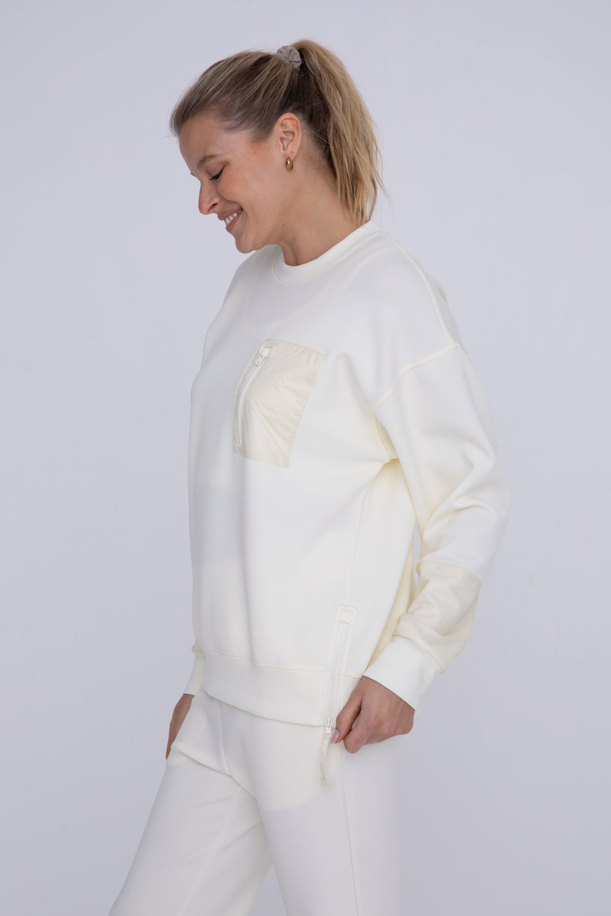 Modal-Blend Crewneck Pullover