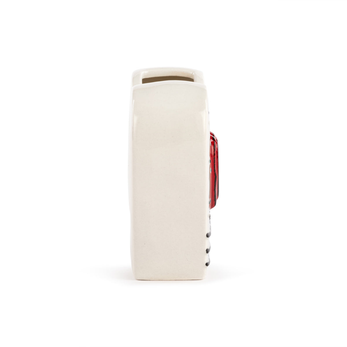 Dots and Stripes Heart Shaped Ceramic Vase - 4in