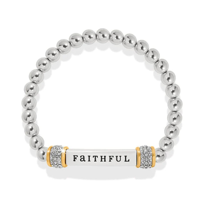 Meridian Faithful Two Tone Stretch Bracelet