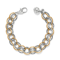 Pebble Link Two Tone Bracelet