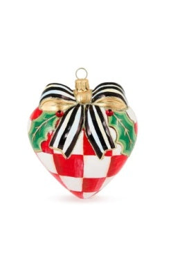 Check It Out Red Heart Glass Ornament