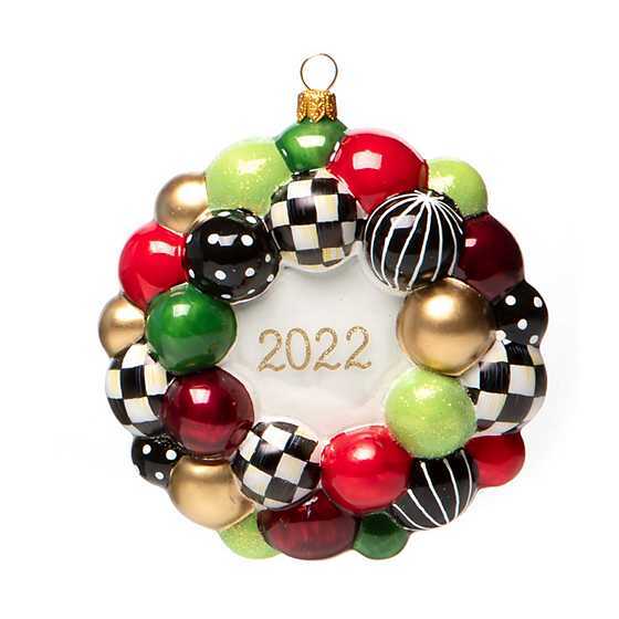 Glass Ornament - Jolly Bauble Dated Wreath