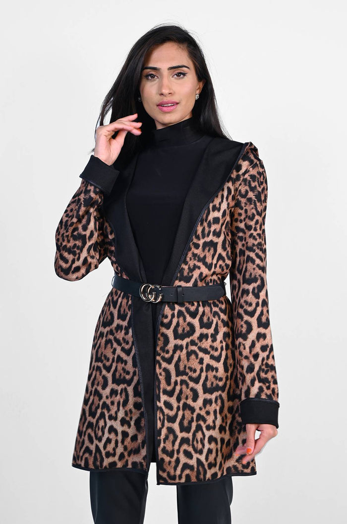 Leopard/Black Reversible Jacket