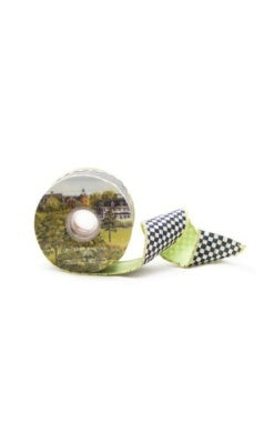 Courtly Check 2.5" Ribbon - Spring Green