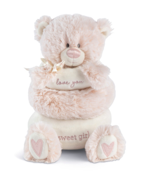 Stackable Plush Teddy - Pink