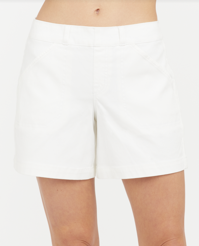 Stretch Twill Shorts 6" - White