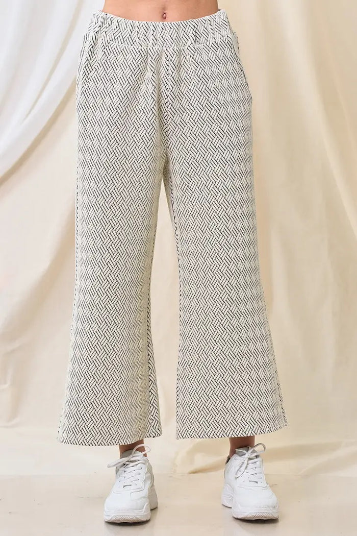 Jacquard textured pants