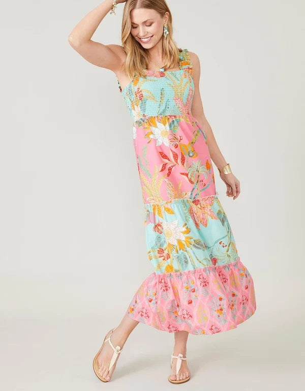 Avalon Smocked Dress Queenie Tropical Floral Mix