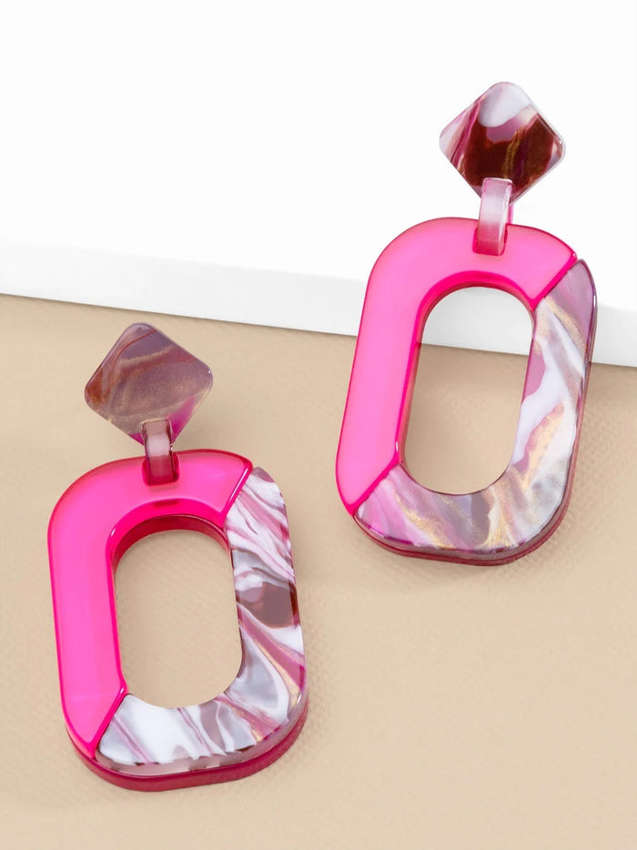 Marble Duotone Drop Earring Jewelry