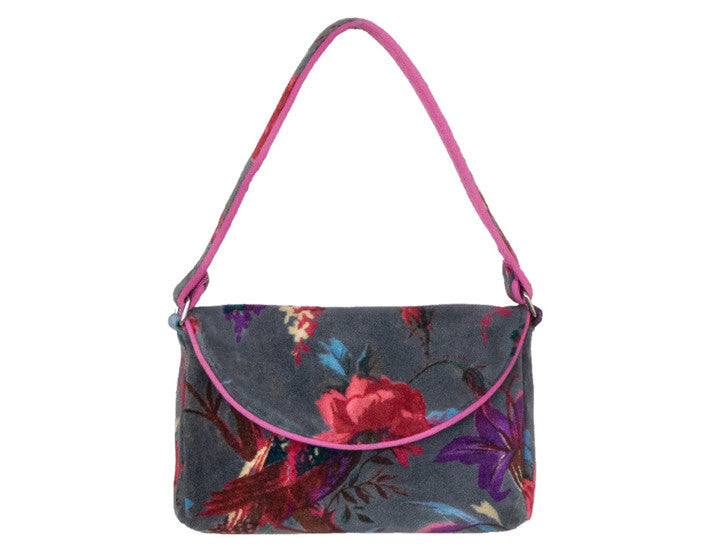 Mini Velvet Bag- Paradise Gray