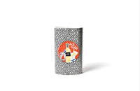 Black Small Dot Big Oval Vase