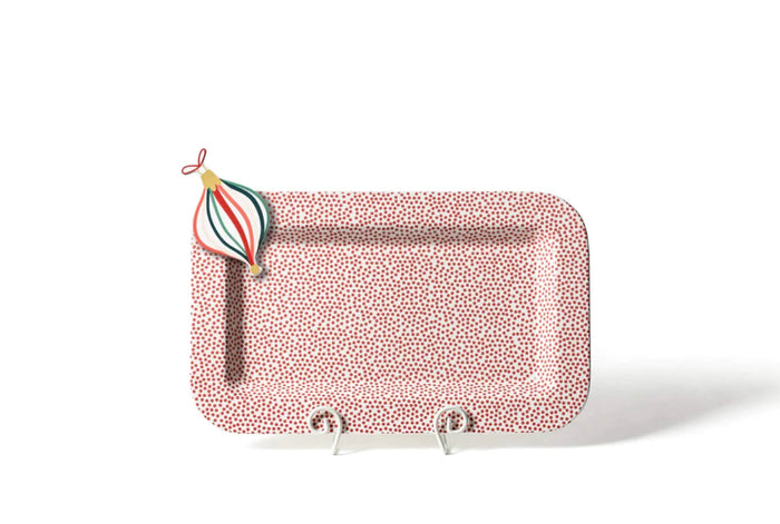 Red Small Dot Entertaining Mini Rectangle Platter