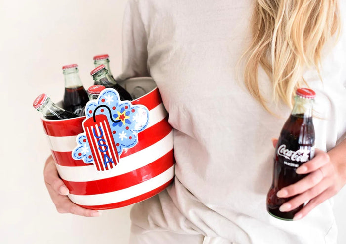 Red Stripe Happy Everything Mini Bowl