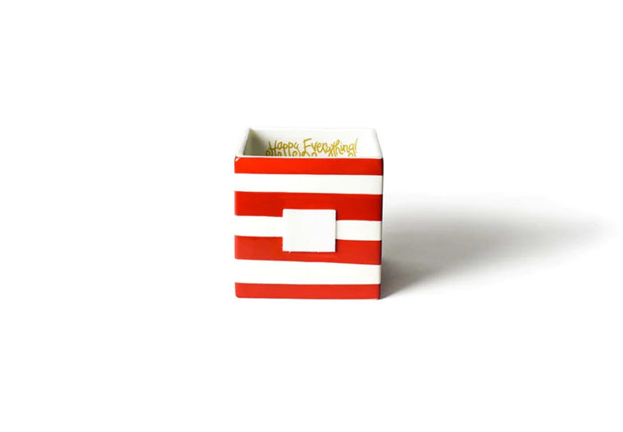 Red Stripe Mini Nesting Cube Medium