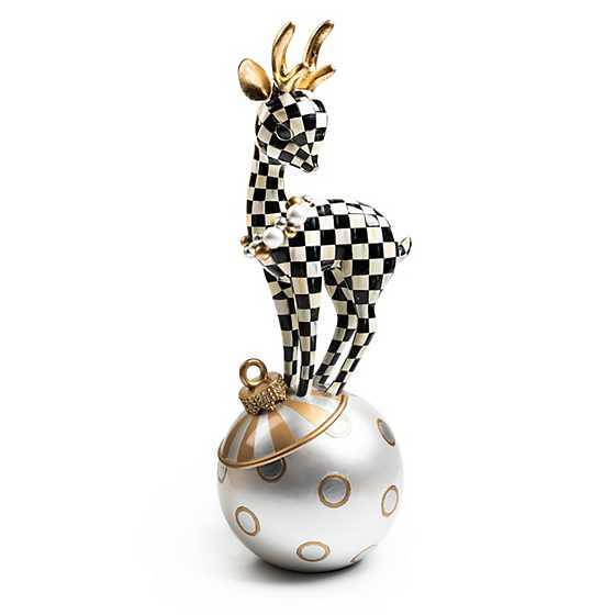 Courtly Check Deary Deer On Ornament - Gold