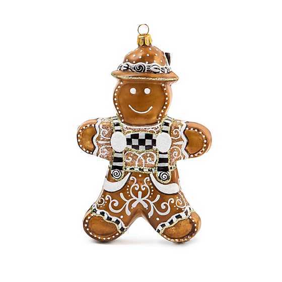 Glass Ornament - Farmhouse Gingerbread Boy