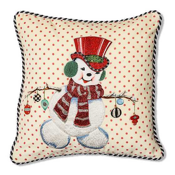 Kitschy Snowman Pillow