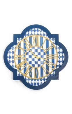 Royal Check Tile Wall Clock