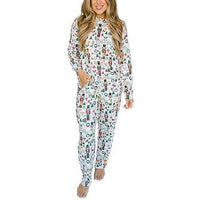 Mary Square Cozy Comfy Christmas Polyester Blend 2 Piece Pajama Pant Set