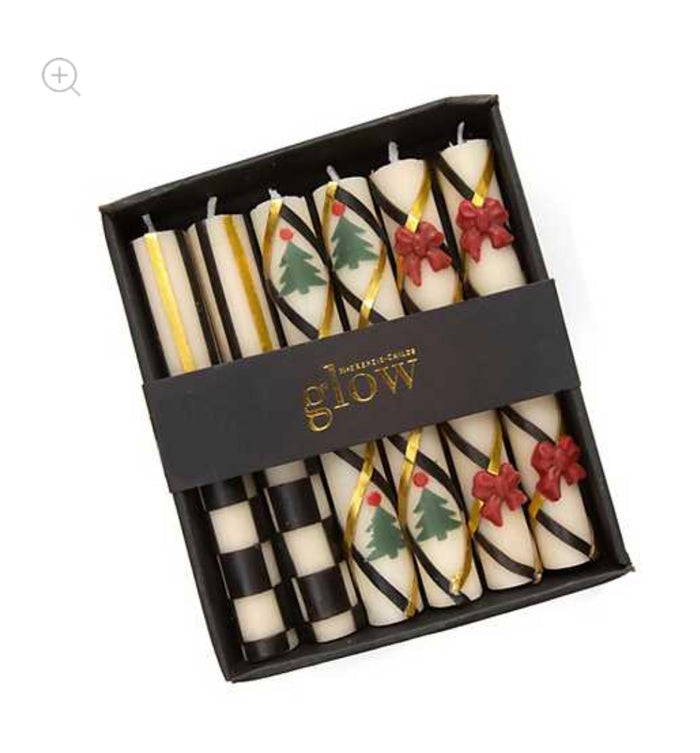 Mini Dinner Candles - Holiday - Set of 6