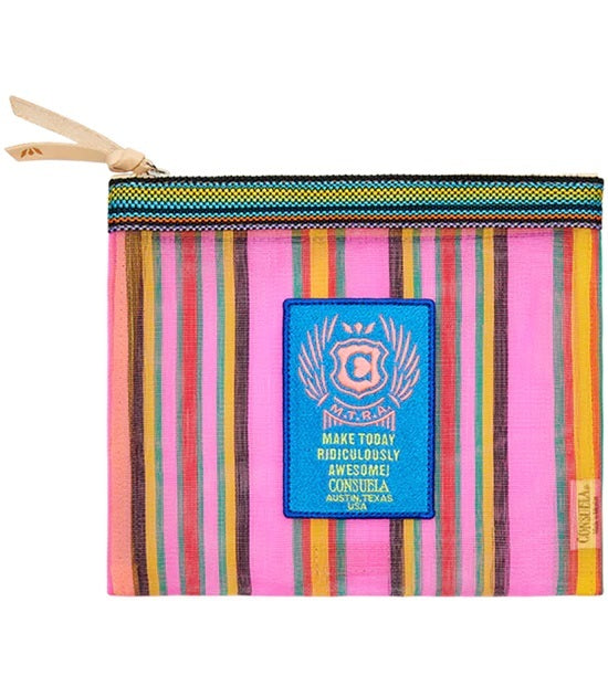 LIZZIE PATCH SLIM ZIP POUCH