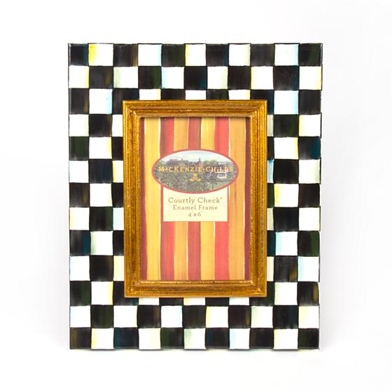 Courtly Check Enamel Frame- 4"x6"